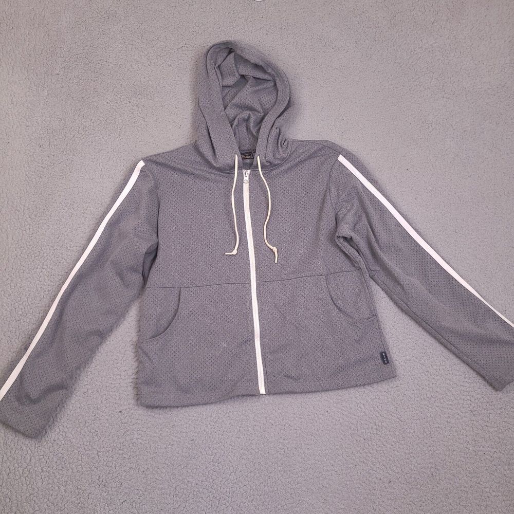 Route 66 Hoodie Jacket Womens Large‎ Gray Mesh Full Zip